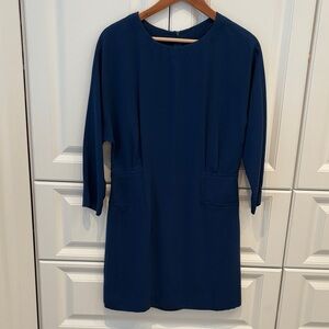 Mango Suit Elegant Navy Blue Women's Dress
